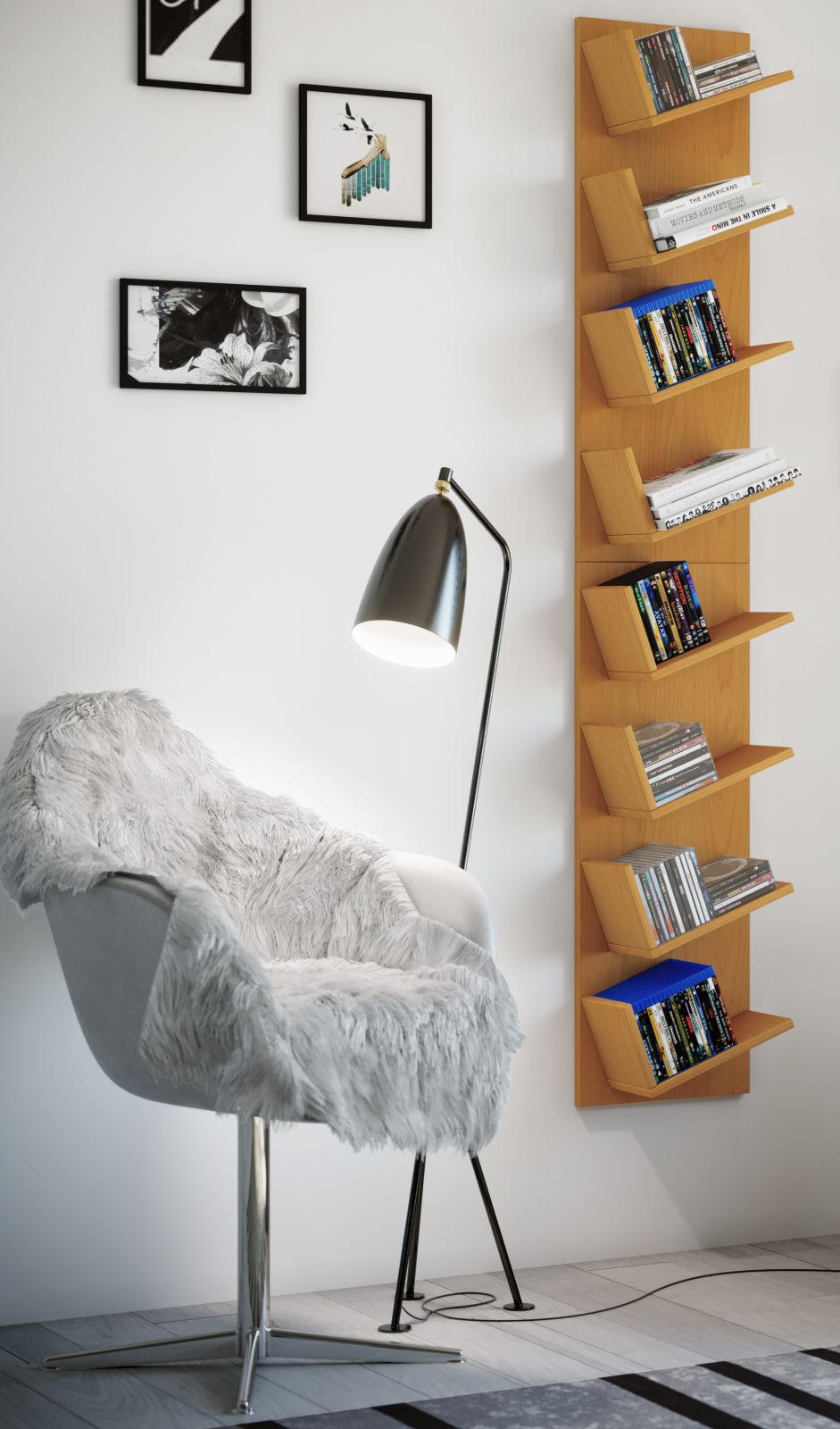 CD-Wandregal LANSI MAXI - Buche