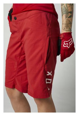 Short avec Peau Femme Fox Ranger Rouge