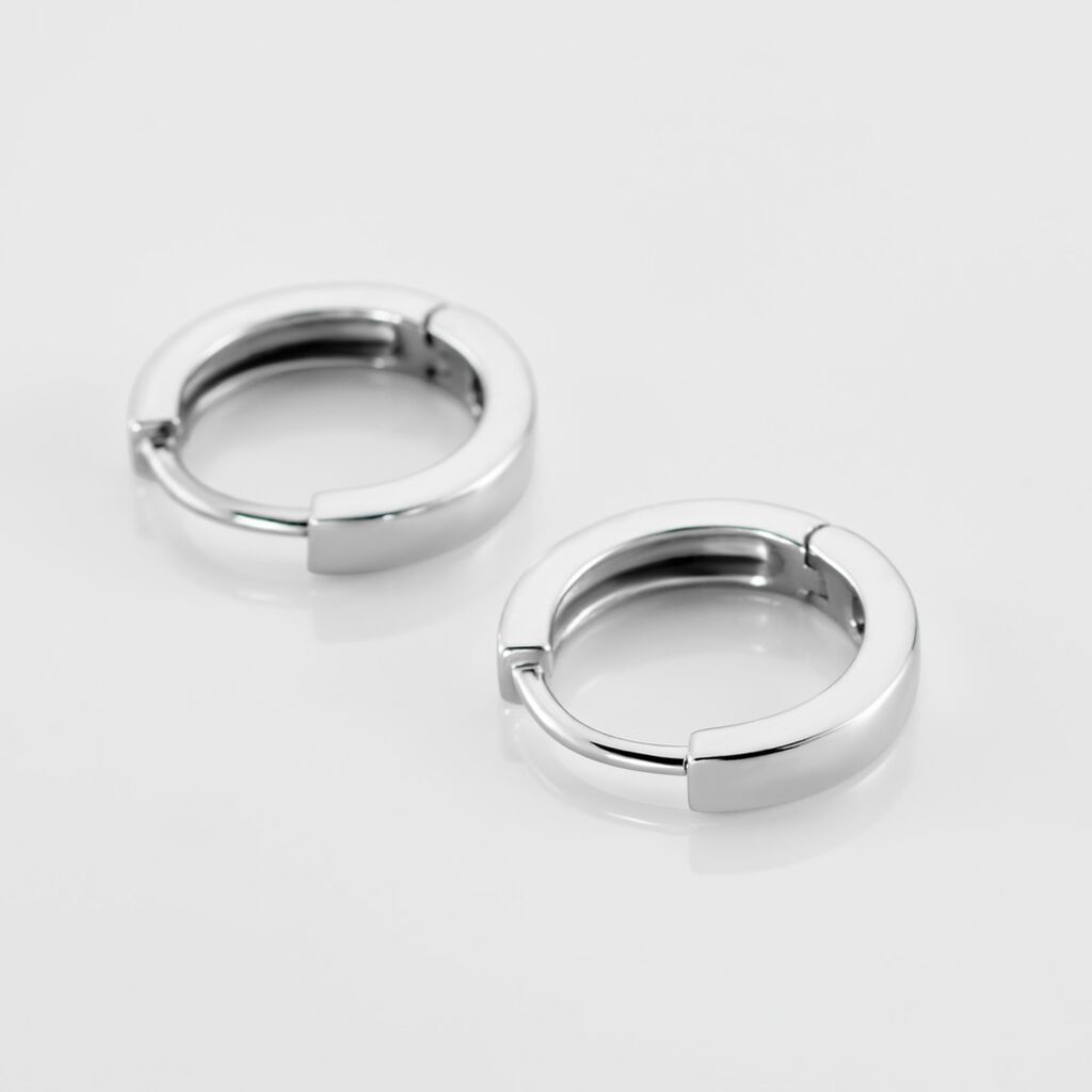Créoles Argent Blanc Eleanora