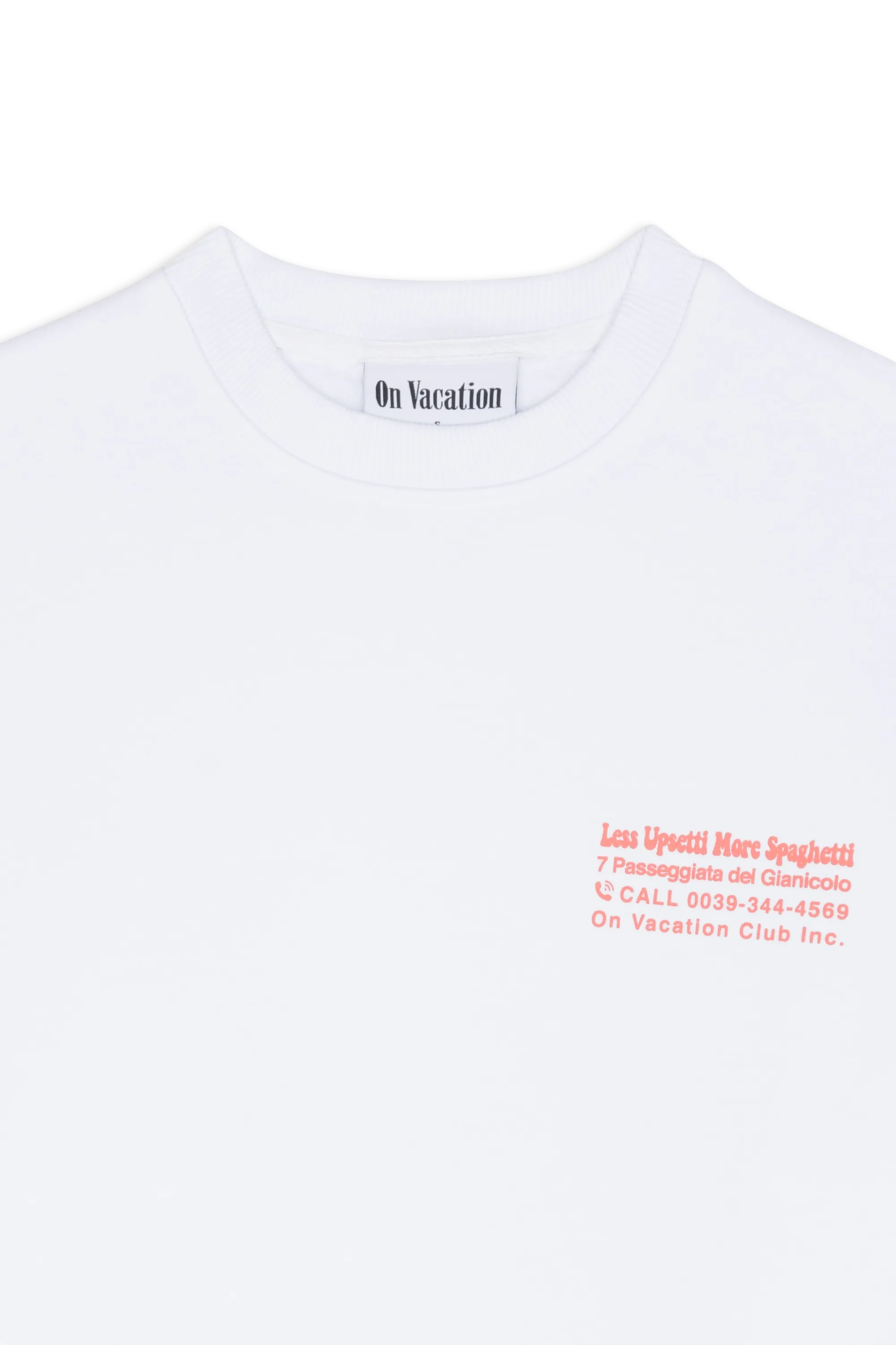 ON VACATION Pull  LESS UPSETTI Blanc