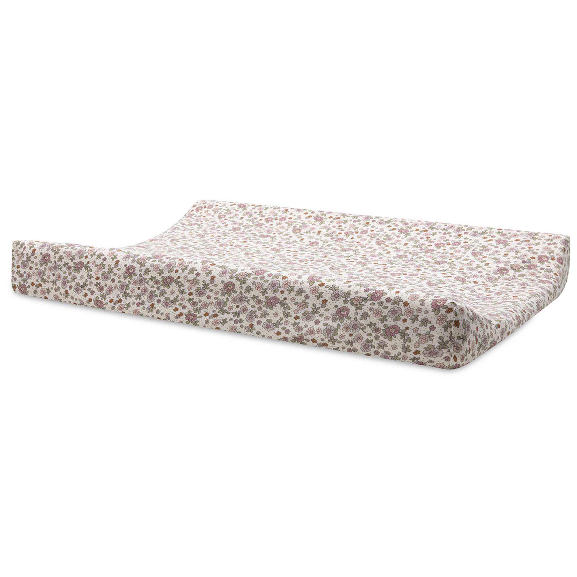 Jollein aankleedkussenhoes retro flowers wit - aankleedkussens & -hoezen - P