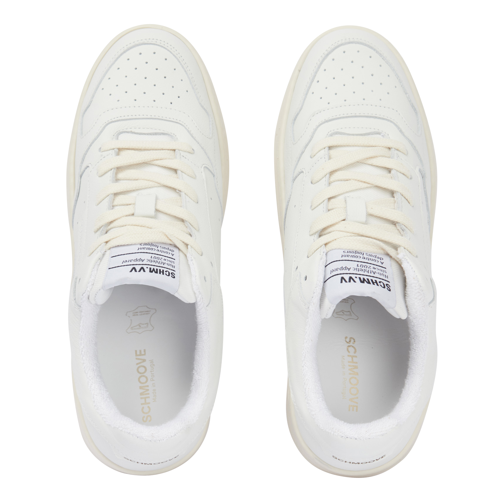 SMATCH - Baskets basses à lacets en cuir mélangé | Blanc