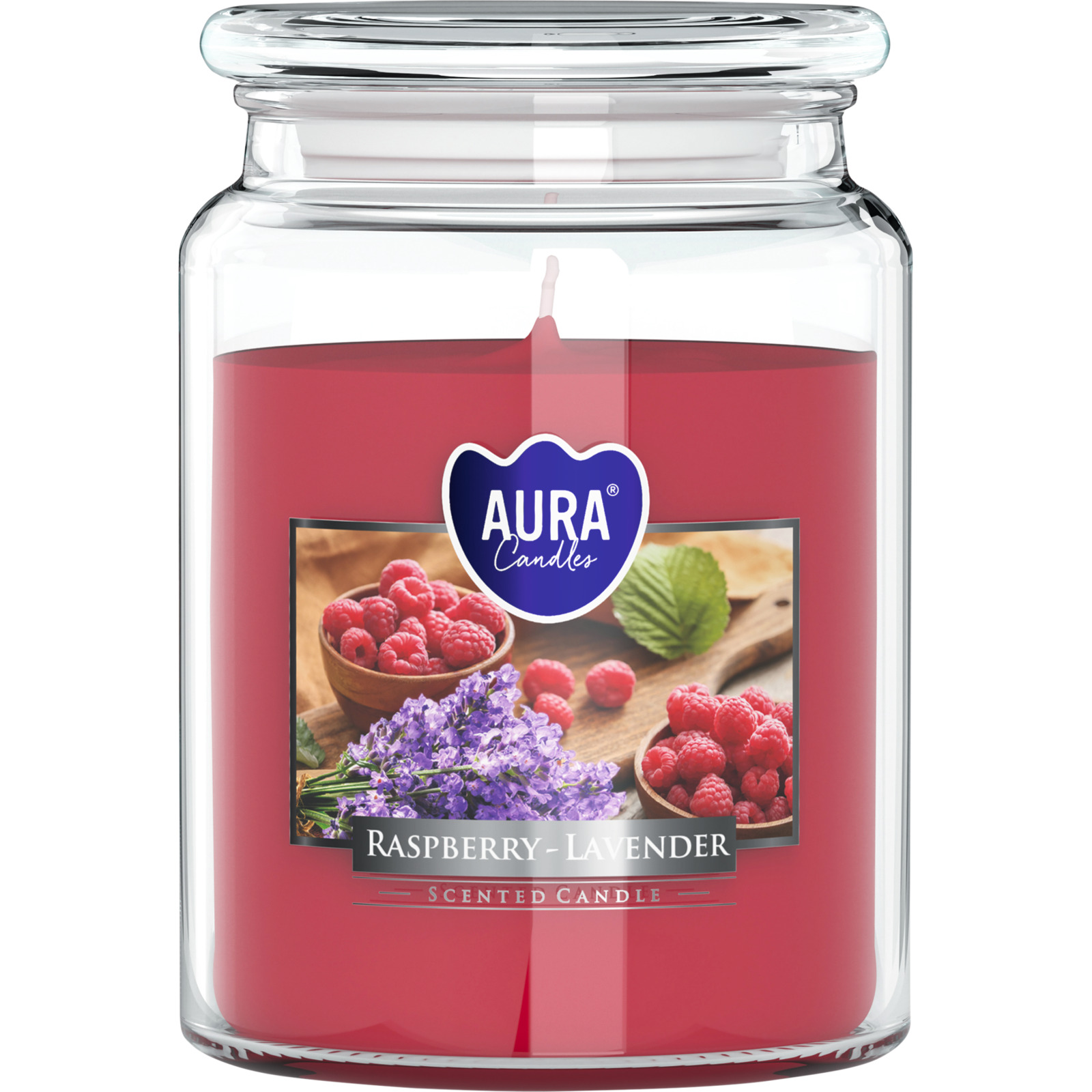 Kerze im Glas Raspberry Lavender 500 g 10 x 14 cm