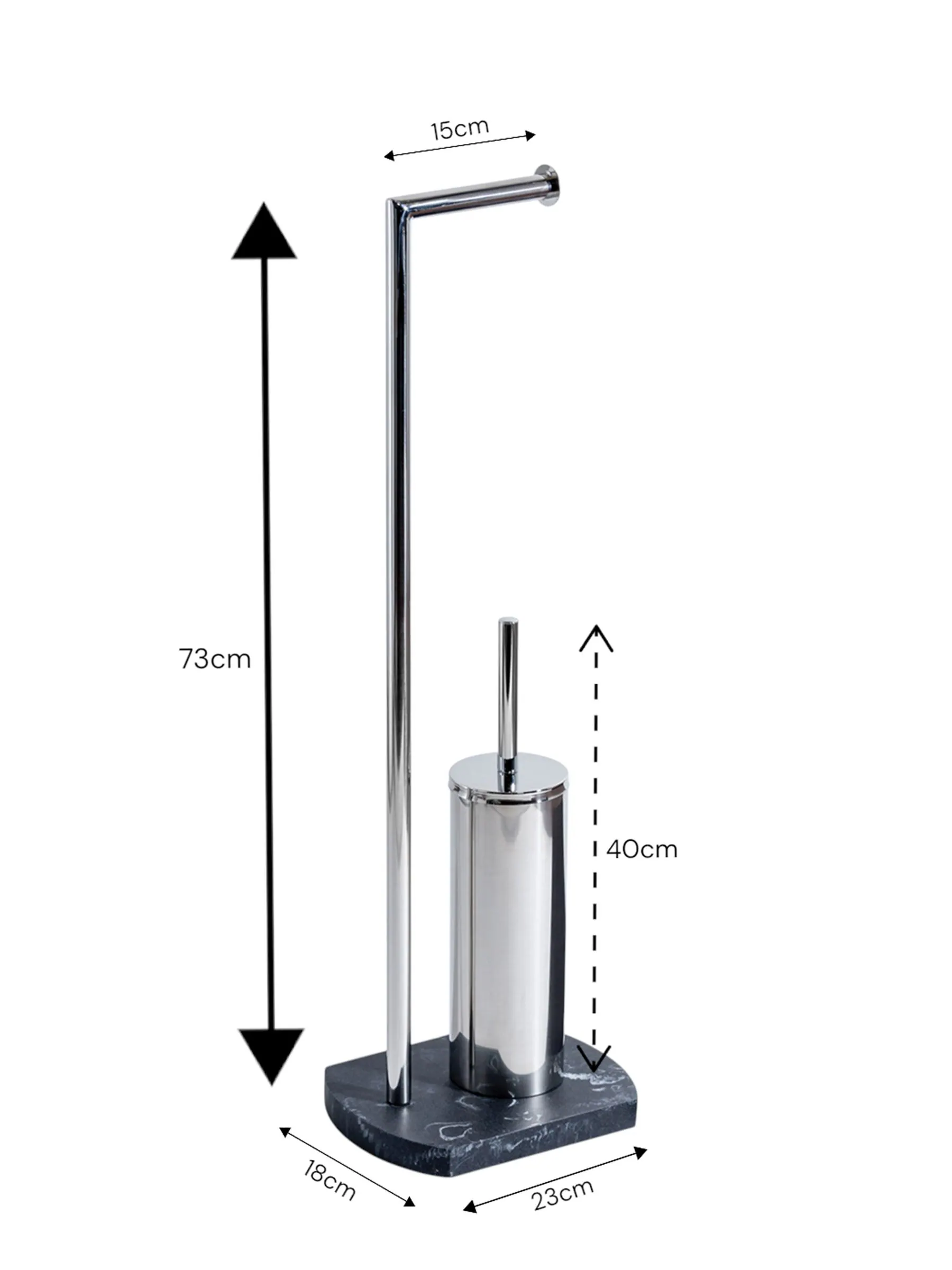 Showerdrape Octavia toiletborstel en -houder