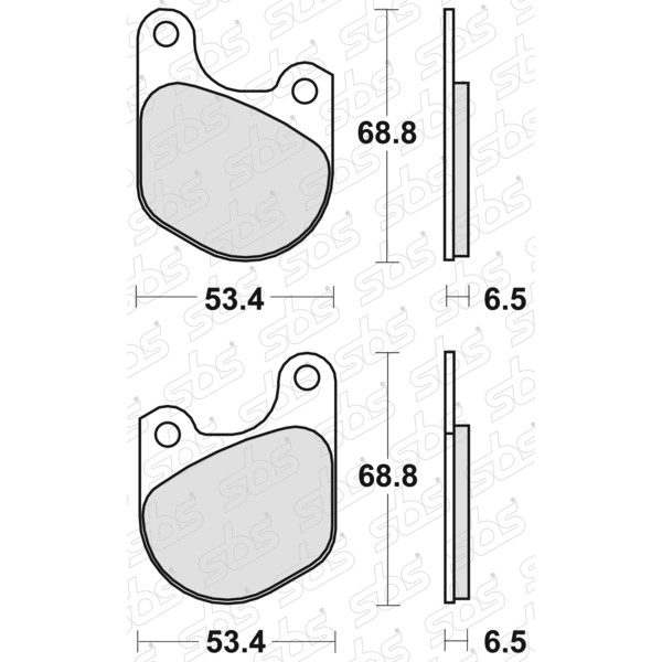 SBS - Plaquettes de frein 537 HF