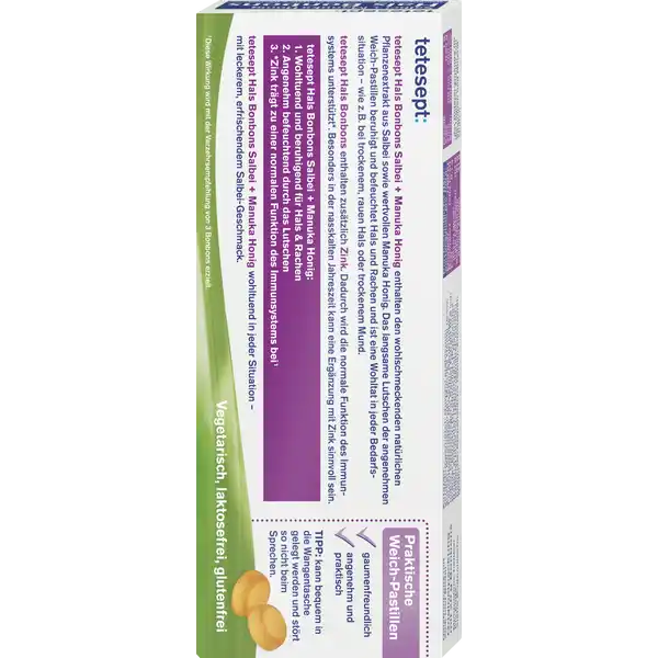 Hals Bonbons Salbei + Manuka Honig