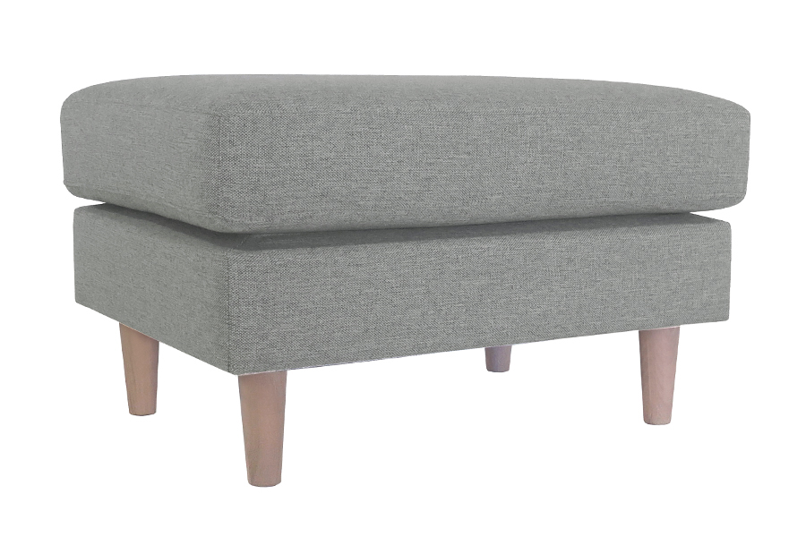 Hedda pall Tekstil Inari 3 Grey med, hvitoljede eikeben (1) og 18 cm ar