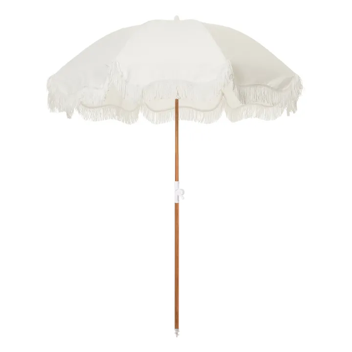 Business & Pleasure Co. Parasol frangé Holiday | Blanc