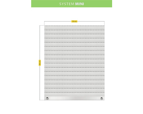 Schellenberg rolluik compleet systeem Mini B 700 x H 900 mm grijs