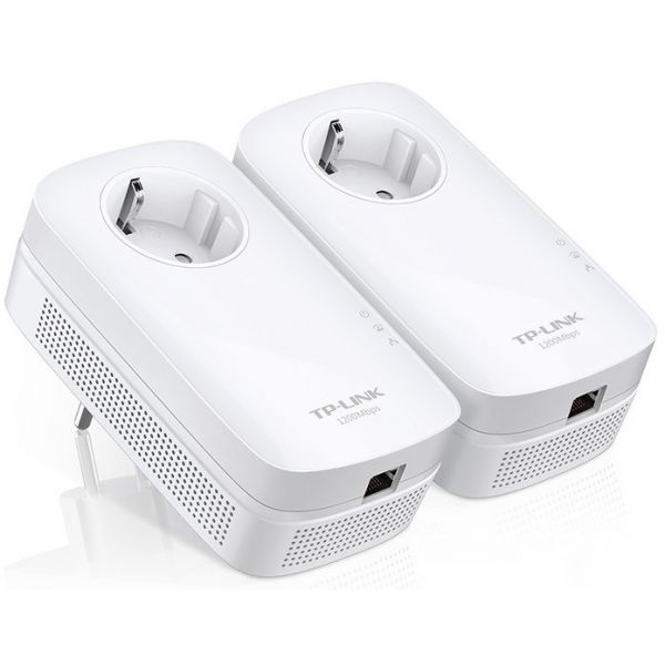 TP-Link Powerline Adapter AV1200 Gigabit Pass through Starter Kit - TL-PA8010P KIT