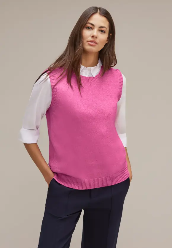 Feinstrick Pullunder - cozy pink melange