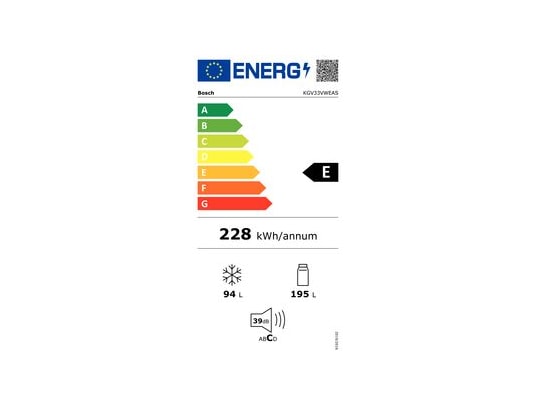 BOSCH - Réfrigérateur congélateur bas KGV33VWEAS