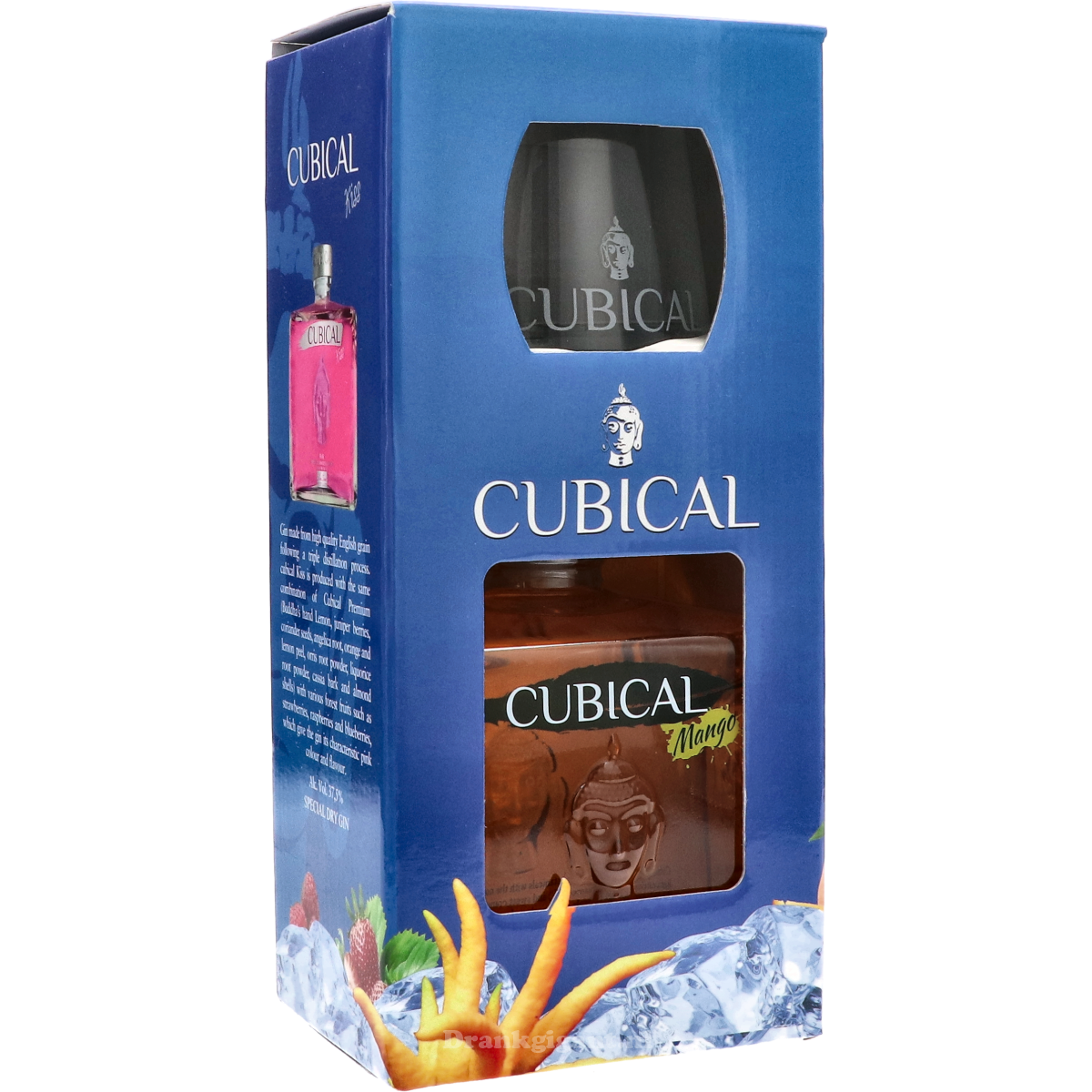 Botanic Cubical Mango met Glas 70 cl