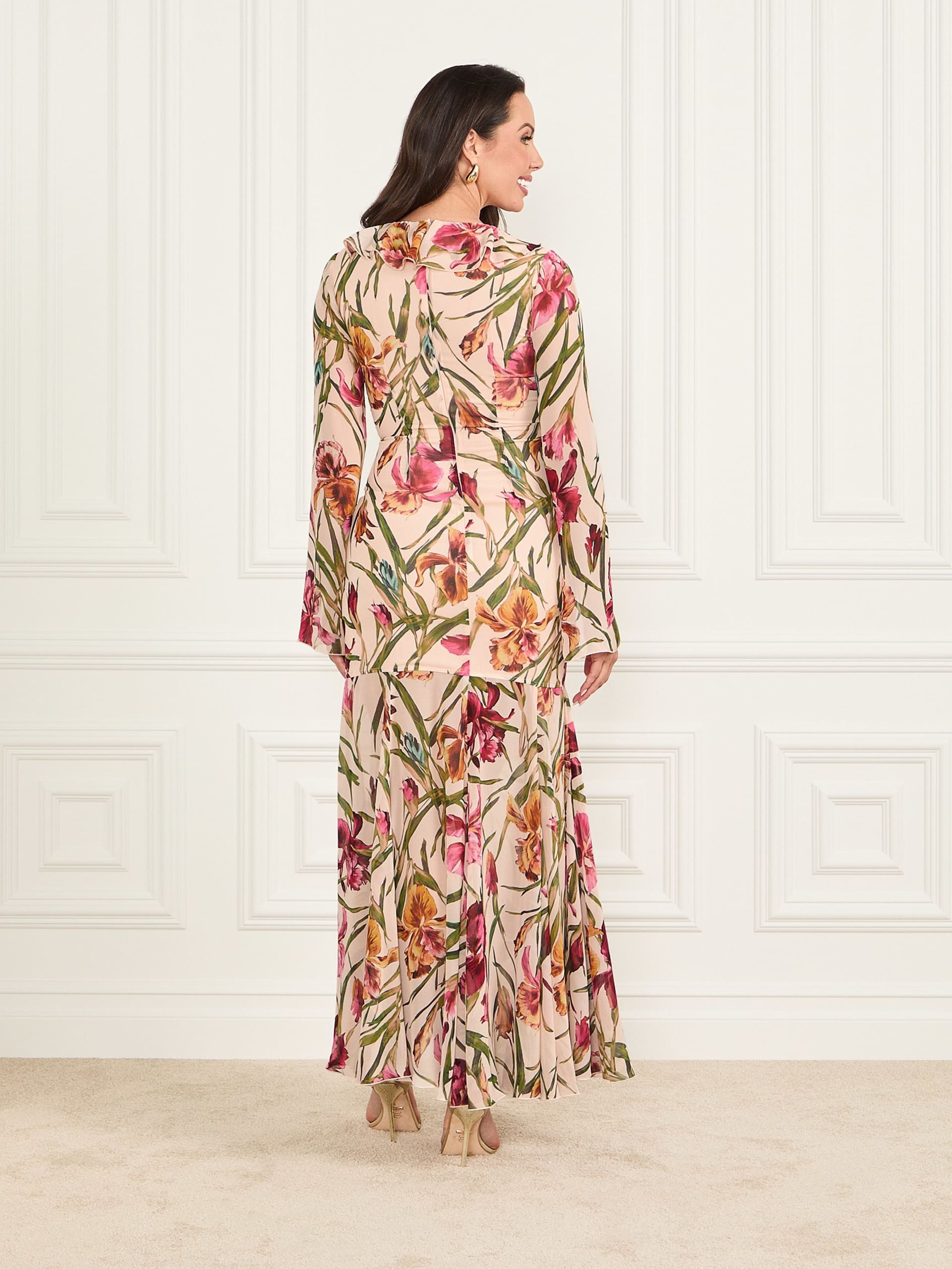Vestido longo estampado Iris
