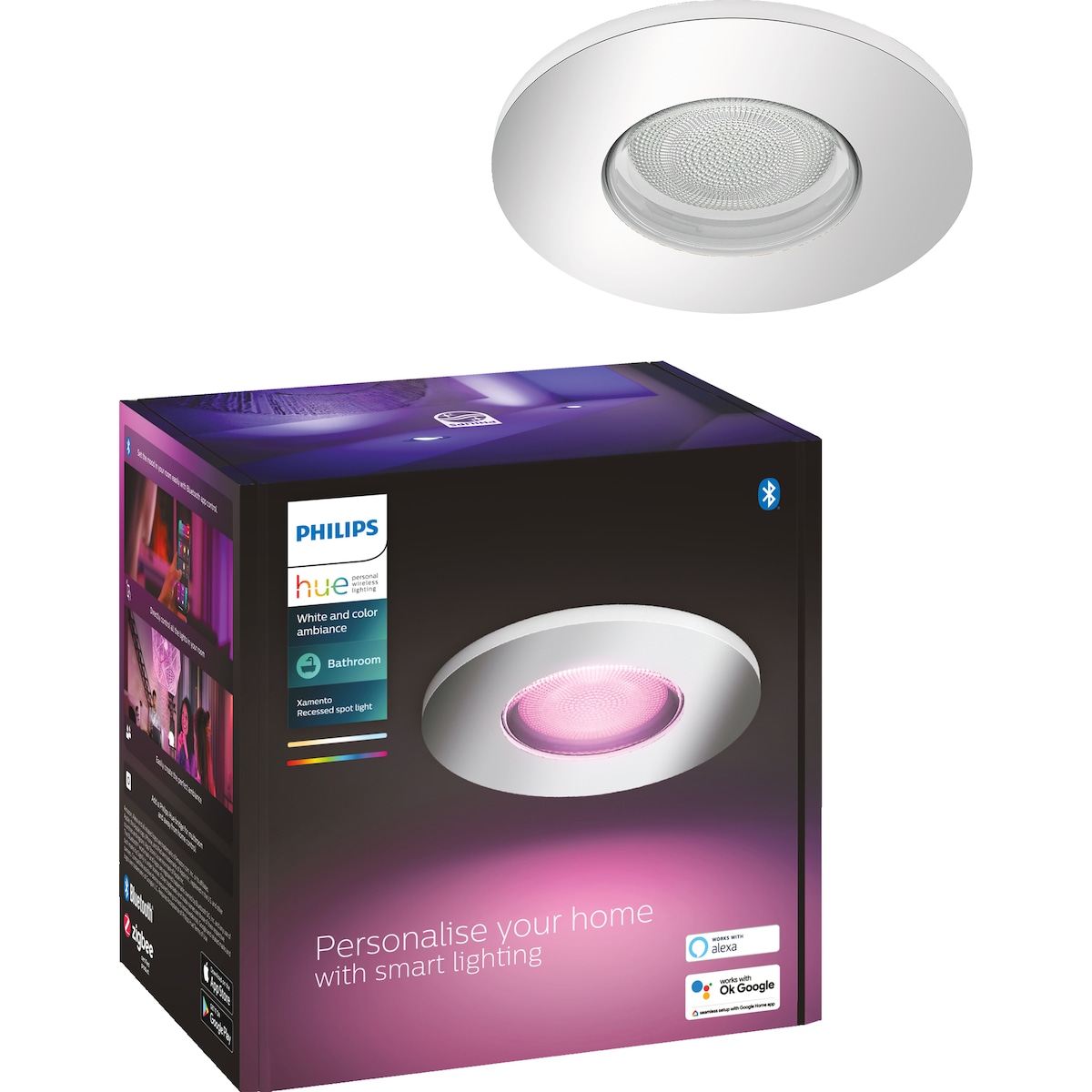 Philips Hue Xamento innfelt spotlys 5,7W (krom)