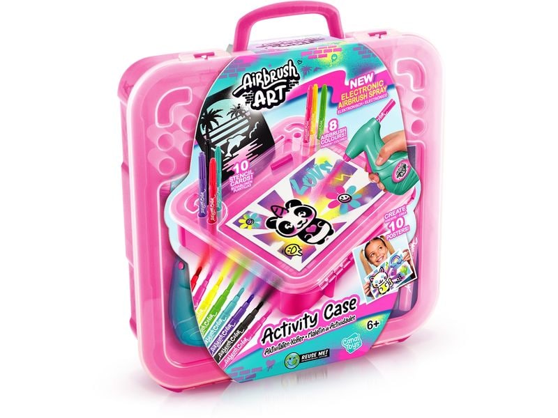 Canal Toys Bastelset Airbrush Art Activity Case Kunstset mit batteriebetriebener Airbrush-Pistole
