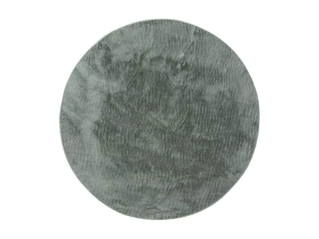 Tapis en fausse fourrure Furry Vert ø 120 cm rond