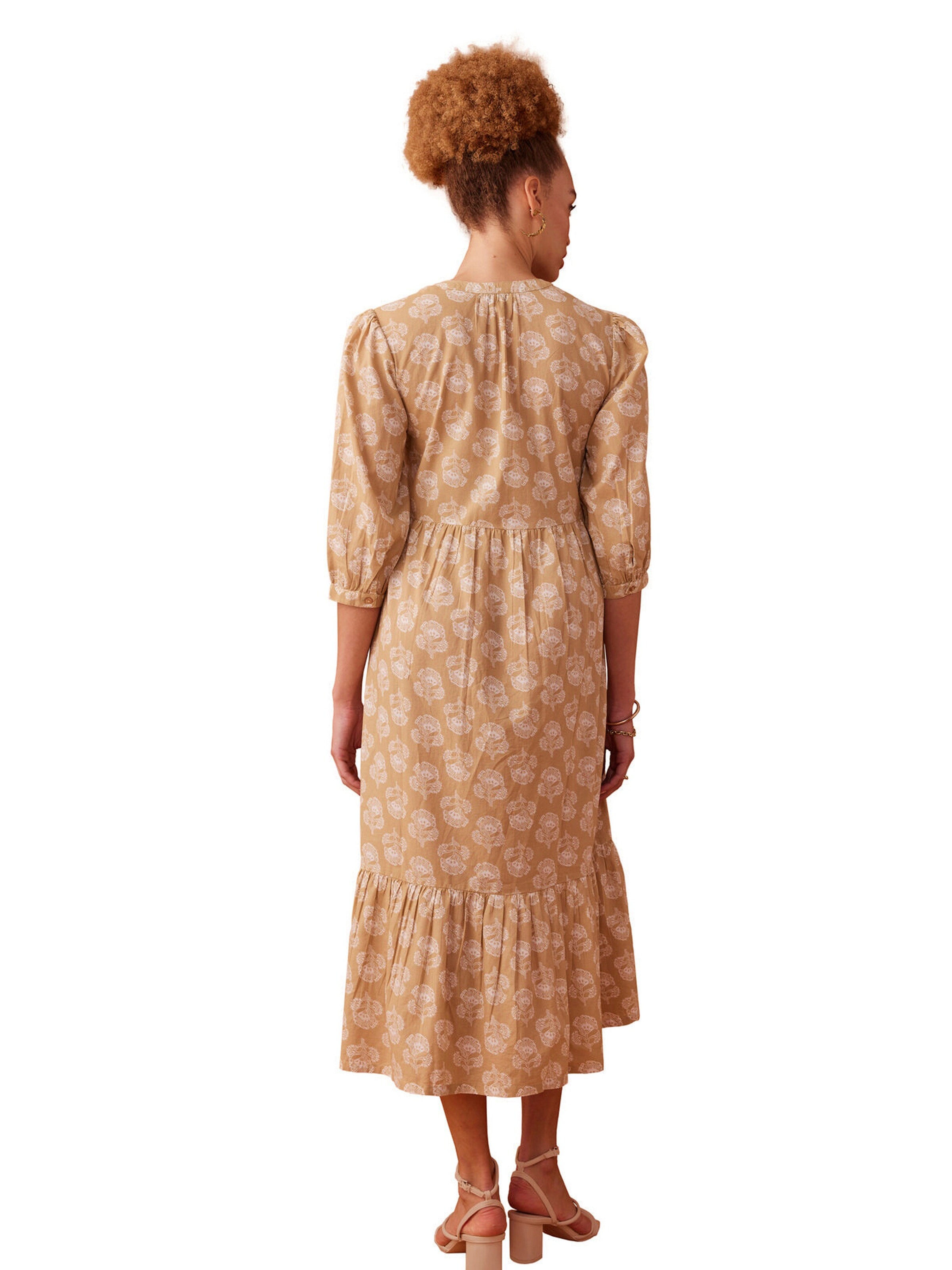 Envie de Fraise Langes Boho-Kleid für Schwangerschaft & Stillzeit gelb
