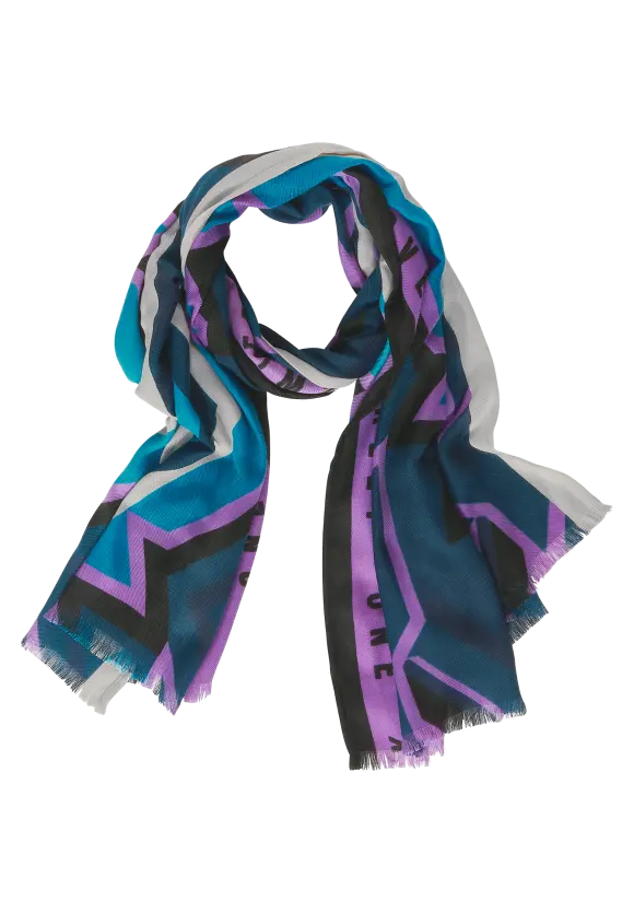 Cosy Print Longschal - lupine lilac