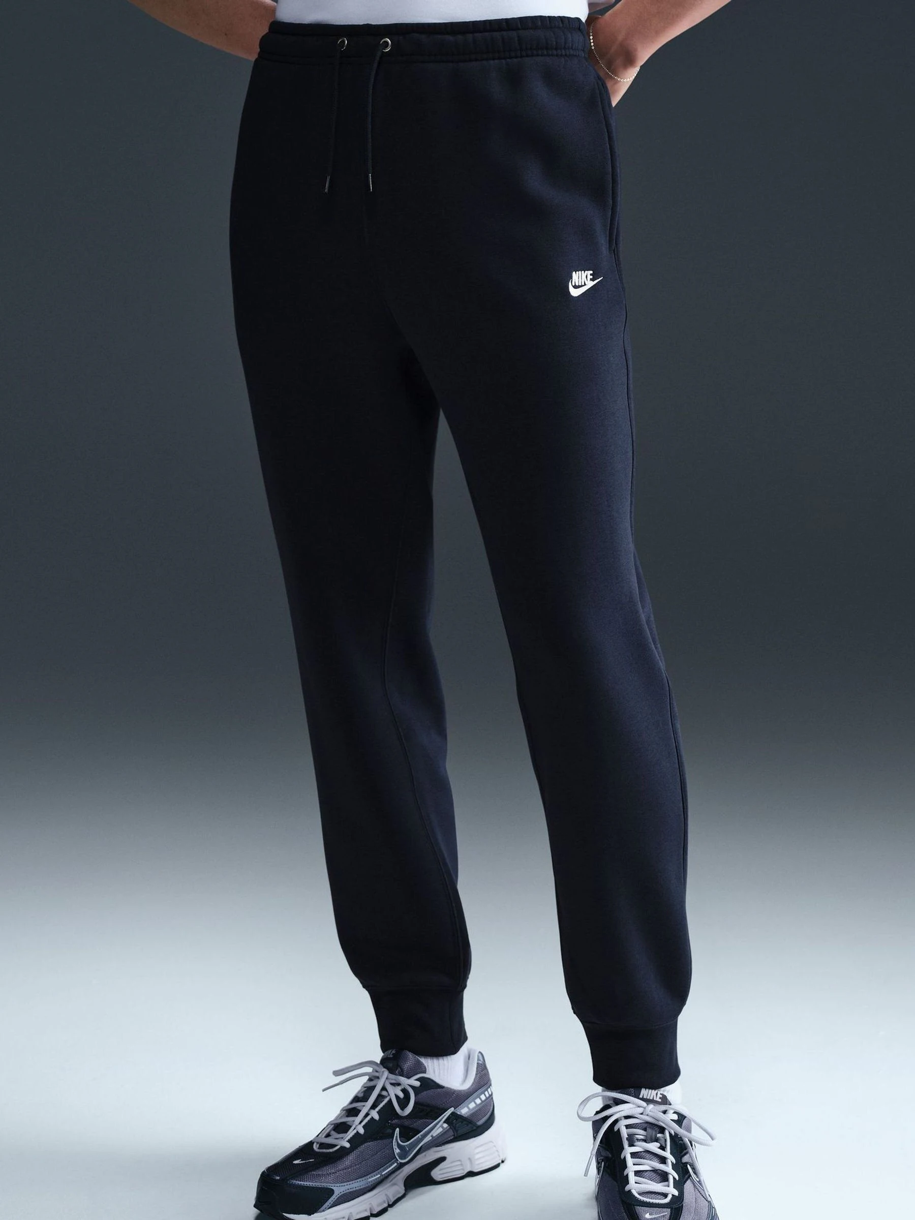 Marineblauwe Obsidian - Nike Club fleece joggingbroek