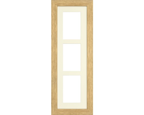 Houten fotolijst BASIC eiken 17x56 cm 3 foto's 10x15 cm