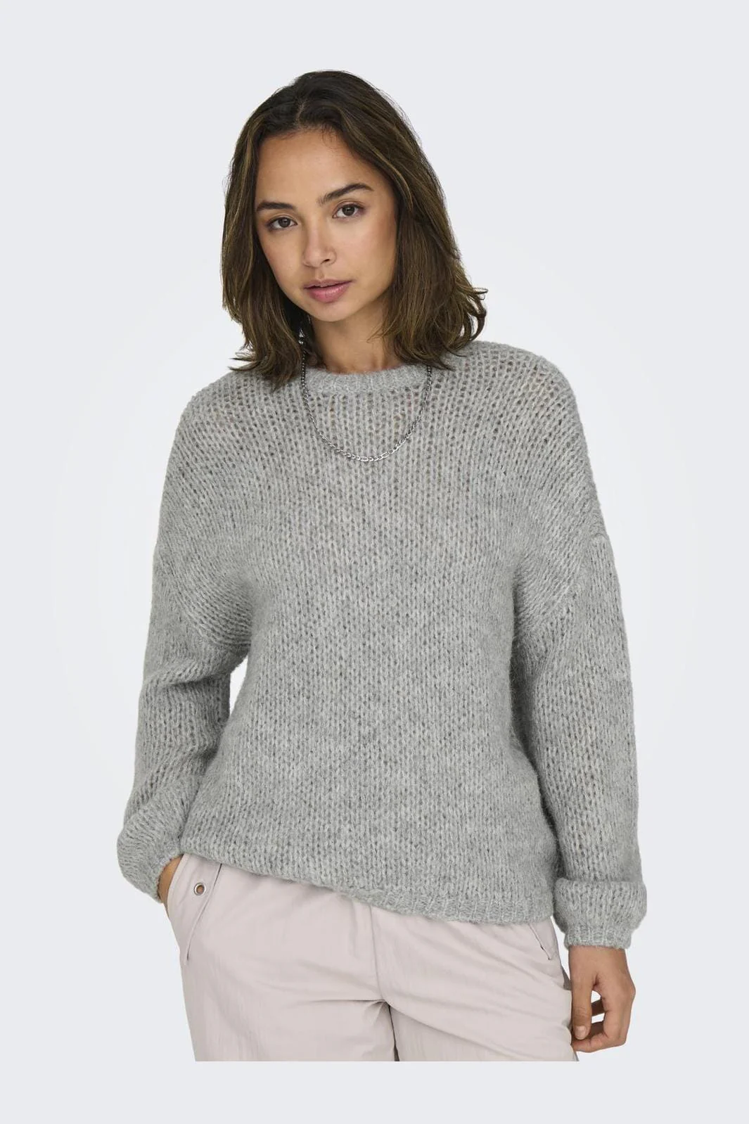 Only Onljackie Ls Pullover Knt 4552784 light grey melange