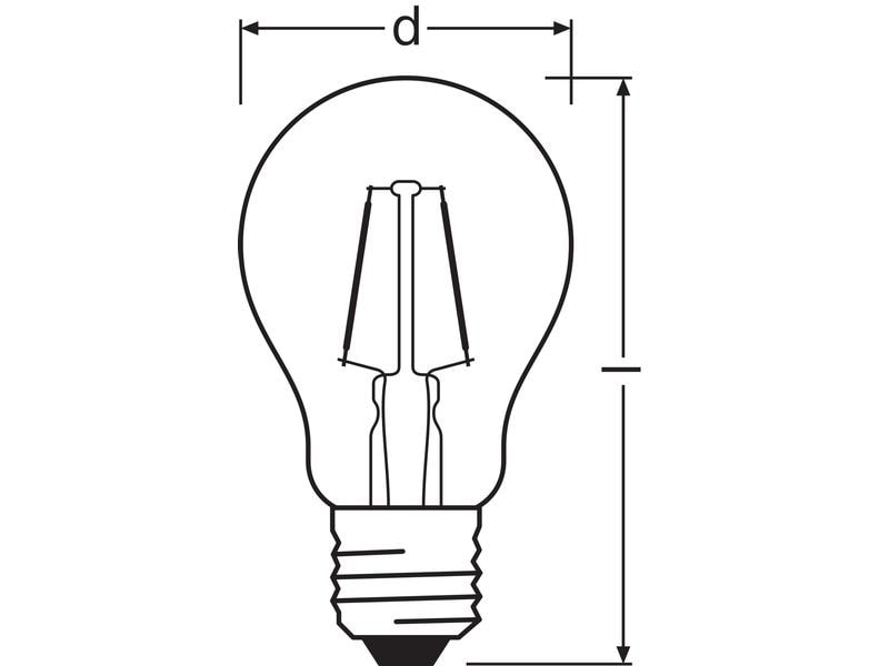 OSRAM Lampe Star Décor Red, 2.5W, E27 Warmweiss Farbige LED-Lampe