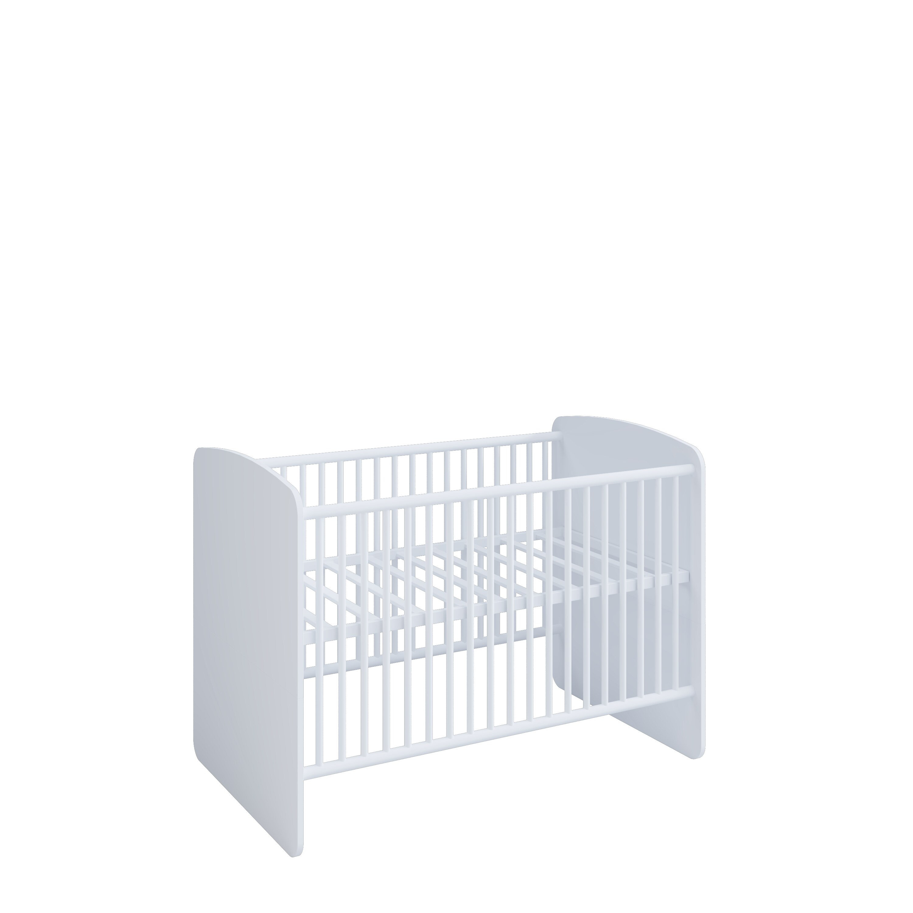 nonjoo. Babyzimmer Lunis Babybett 70 x 140 cm, Liegehöhe verstellbar, 3 Schlupfsprossen