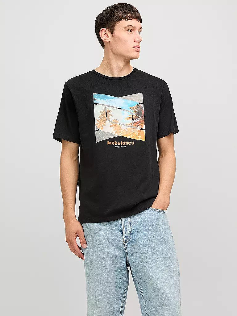 JACK & JONES T-Shirt JJCELLOX schwarz