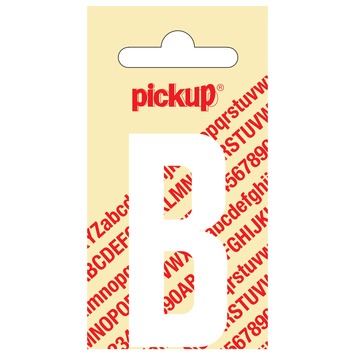 Pickup plakletter B wit mat 60 mm