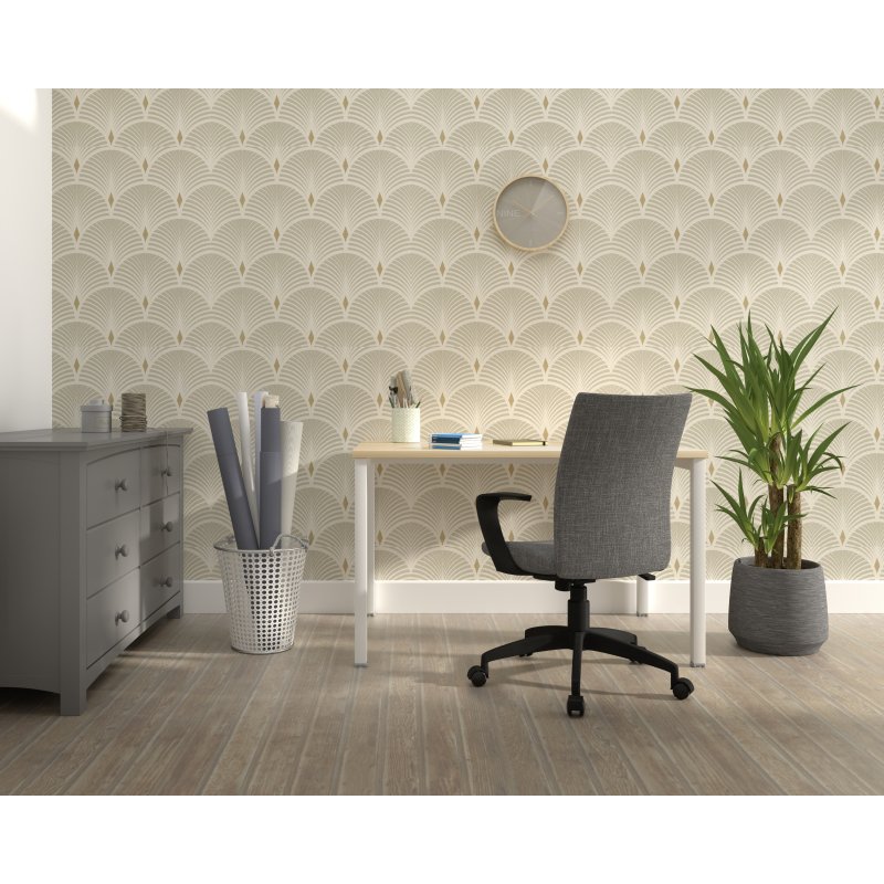 Bureau droit Squadra piètement métal 40 x 40 mm