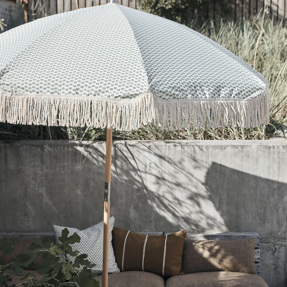Parasol de plage umbra couleur vert/sable