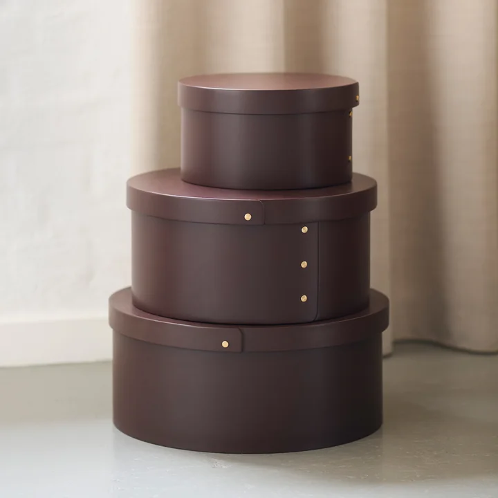 FDB Møbler - Drejø Aufbewahrungsbox, Ø 22 cm, graubeige
