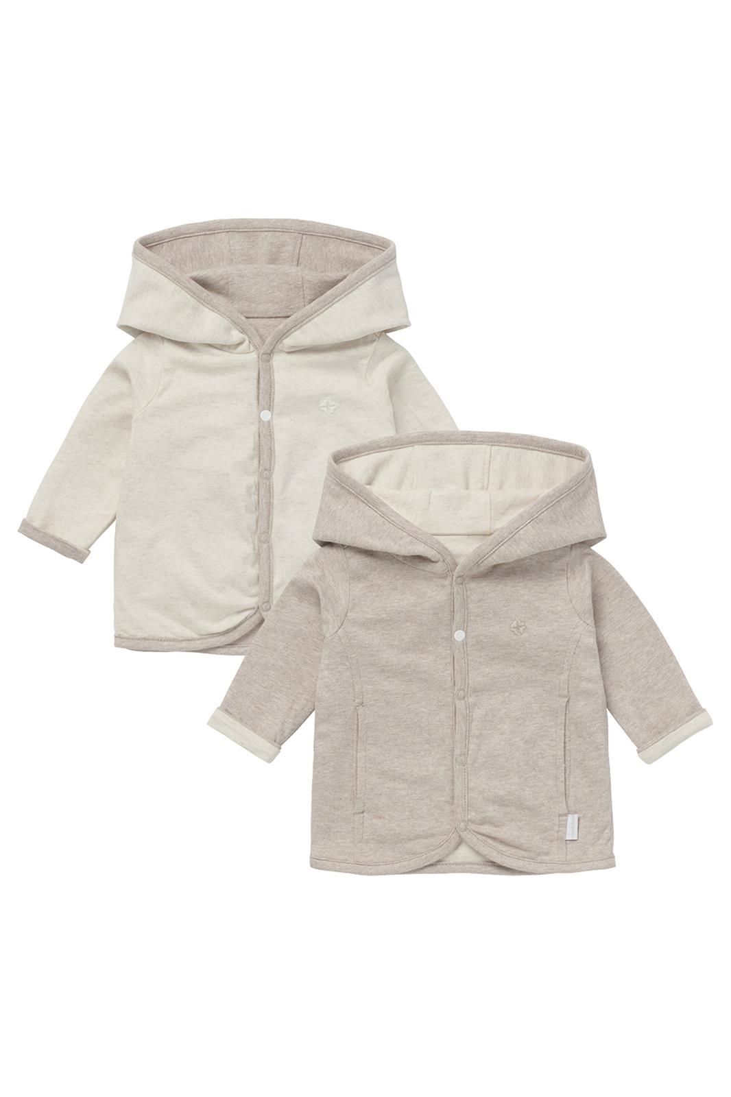 Noppies Newborn Vest Bonny - Reversible - Taupe Melange