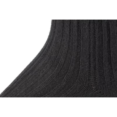 Damen-Socke gerippt, Schwarz