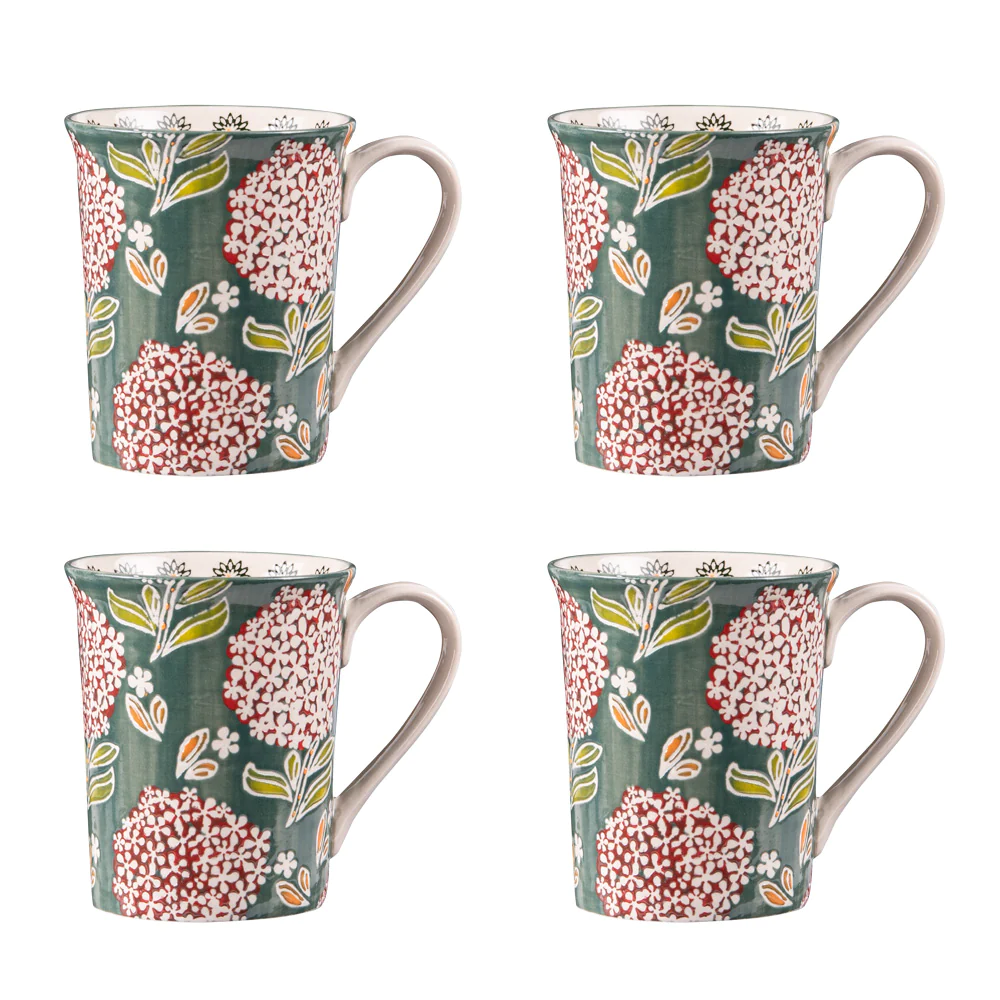 Coffret de 4 mugs 30 cl Cottage Table passion