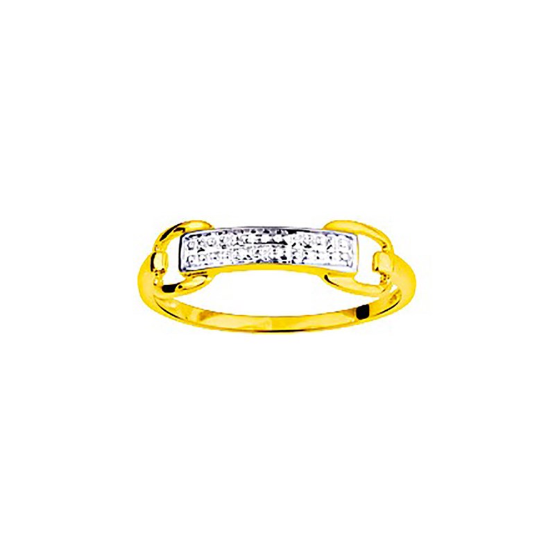 Bague Femme - Or 9 Carats - Diamant 0,01 Carats