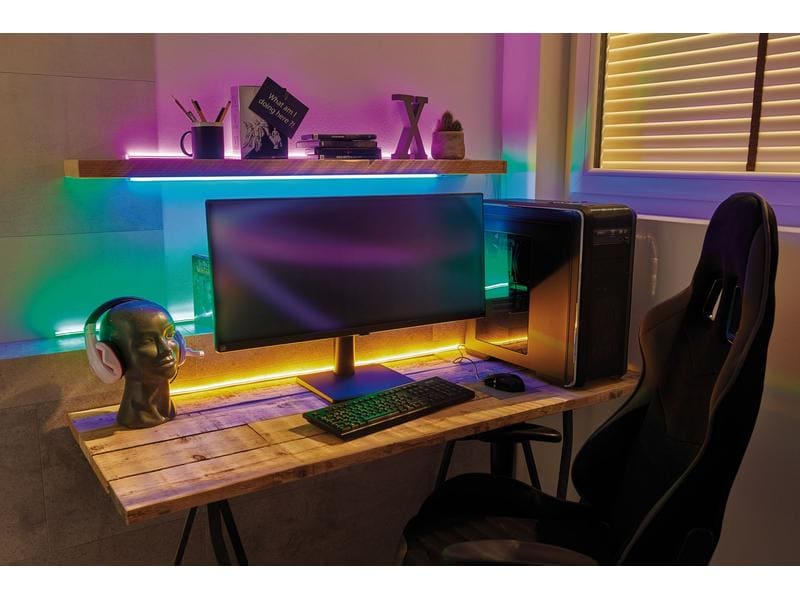 Paulmann LED-Stripe Neon Colorflex Bunt, 4 x 1 m Biegbare Lichtstreifen mit USB-Anschluss
