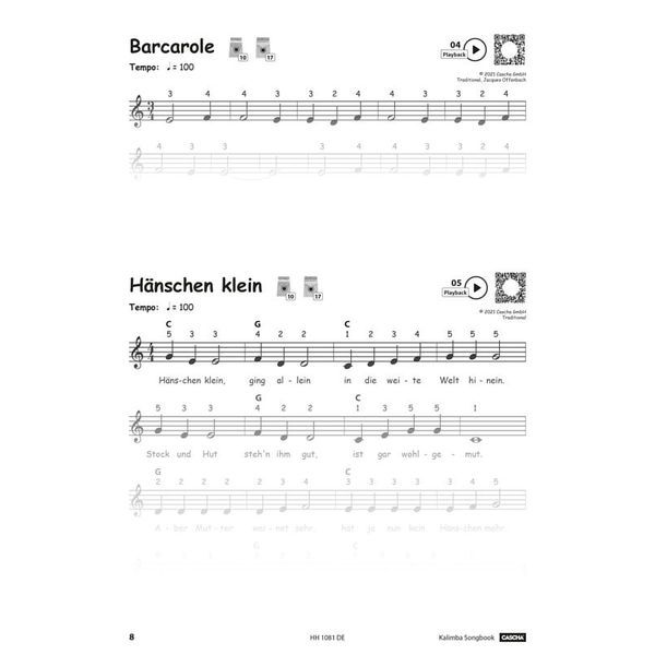 Hage Musikverlag Kalimba Songbook