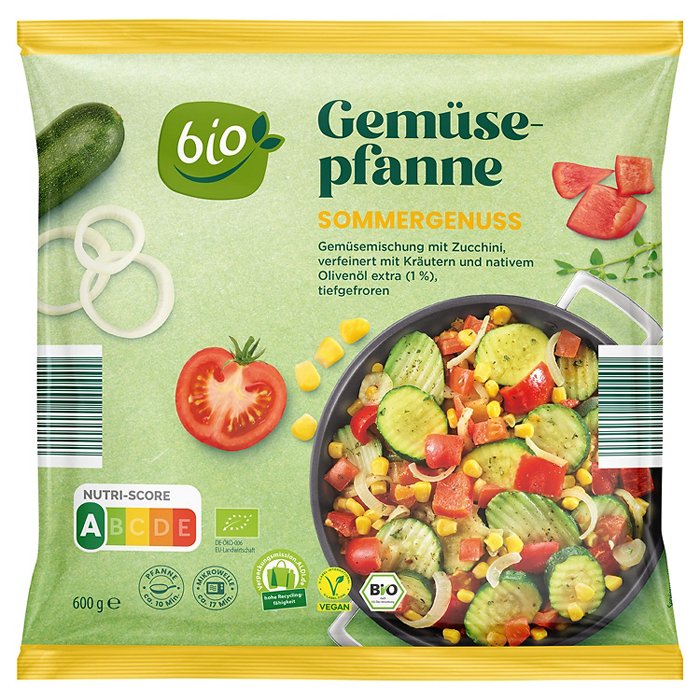 BIO Bio-Gemüsepfanne 600 g, Sommergenuss