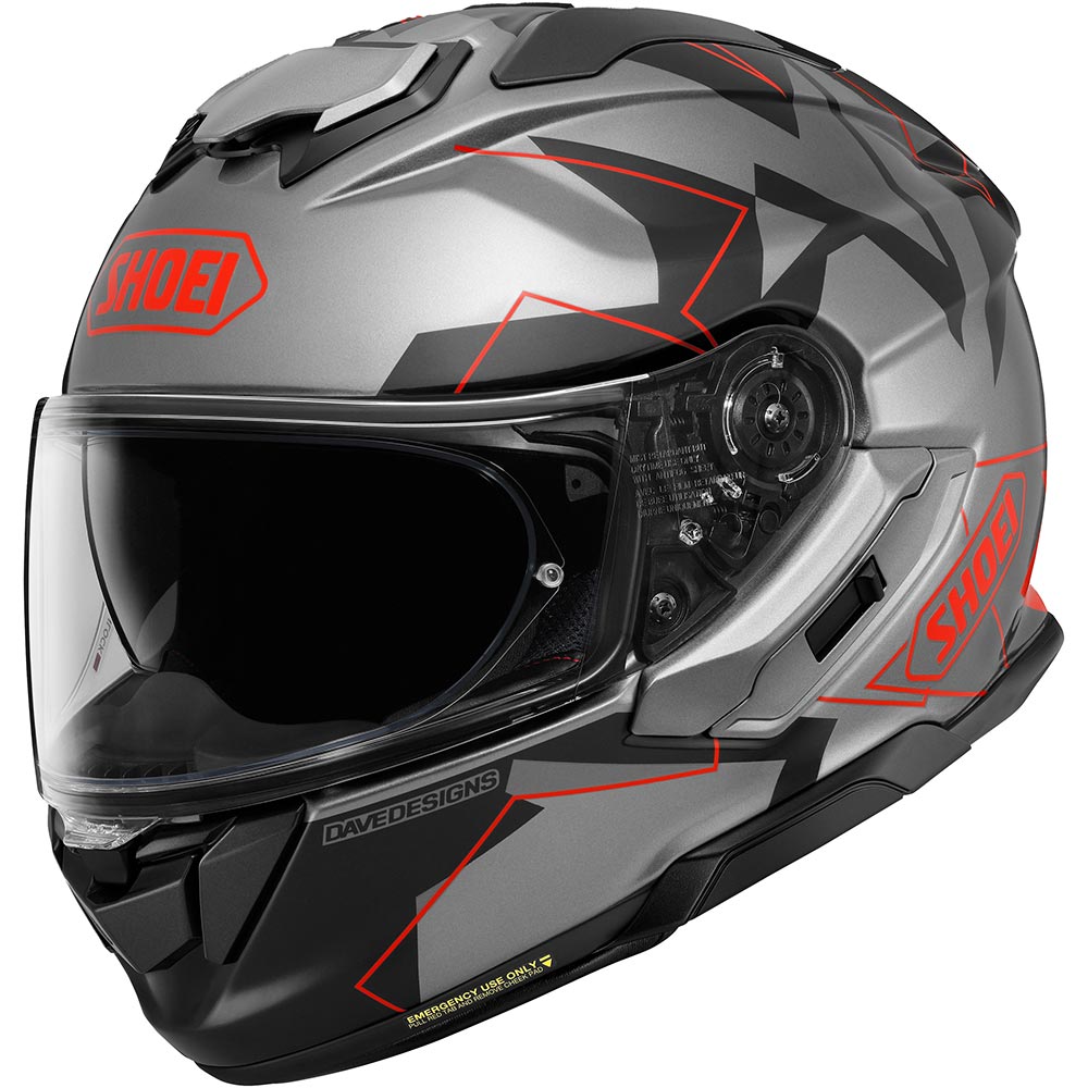 Shoei - Casque GT-Air 3 MM93 Collection Grip TC-1 / Argent / Noir / Rouge