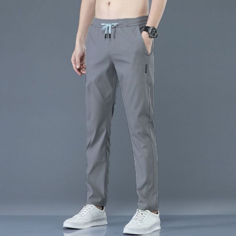 Acrius - Broek met appliqué en trekkoord in de taille