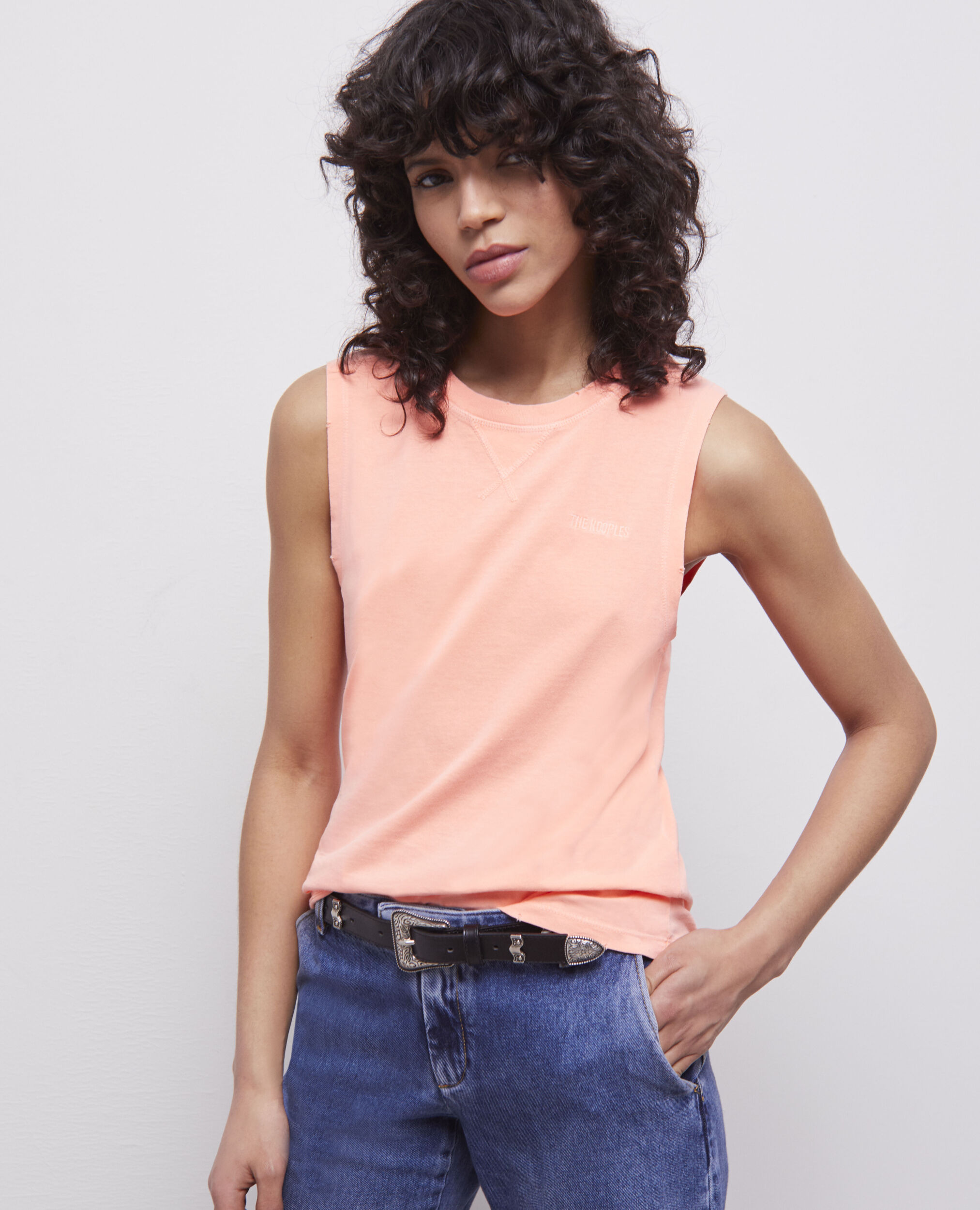 T-shirt orange avec logo