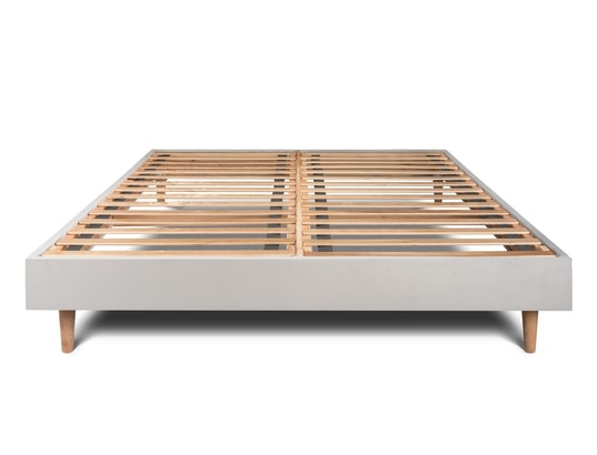 SOMMEIL DE PLOMB - Sommier 140 x 190 Sommier kit velours gris clair 140x190 h29cm