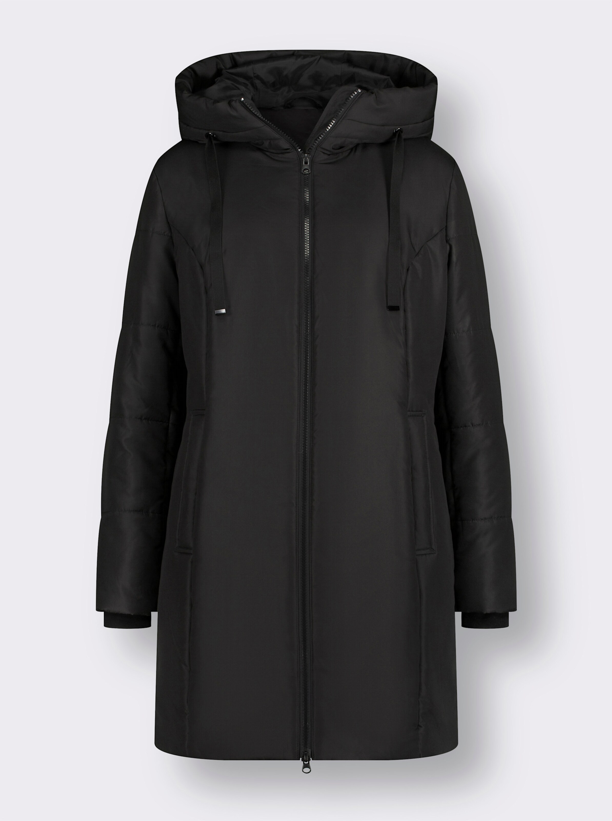 Stark wärmende Longjacke mit Steppmuster