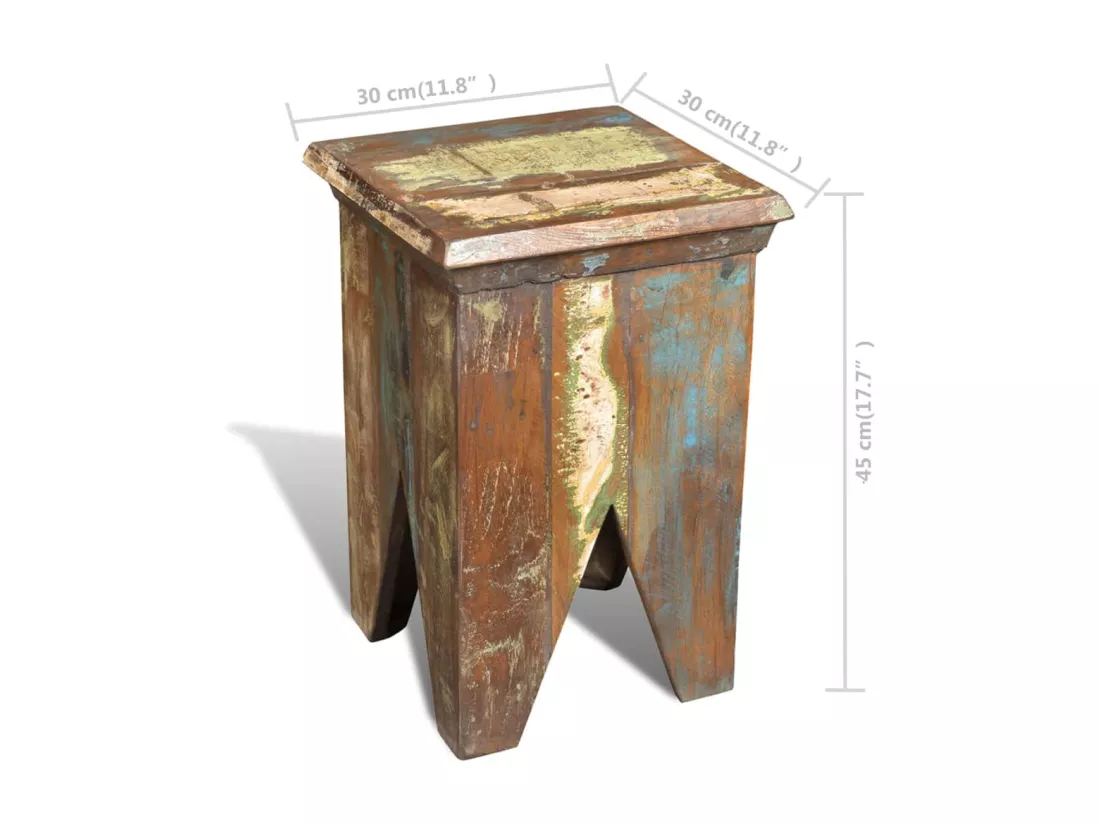 Tabouret Bois de récupération massif