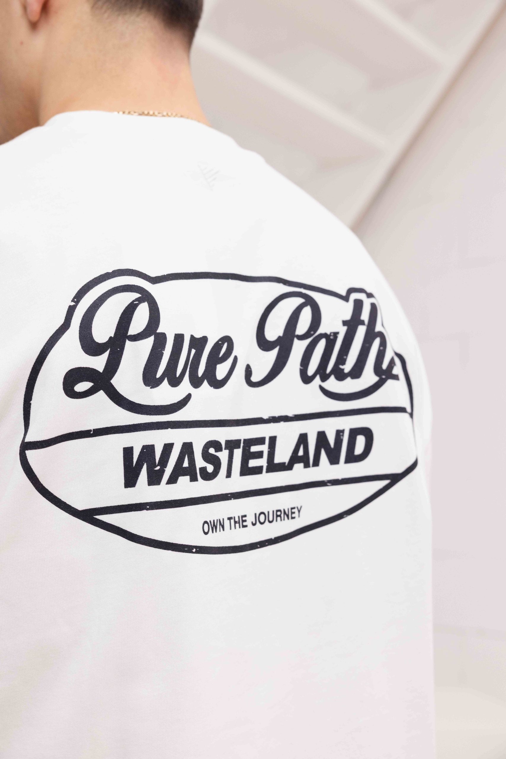 Pure Path Wasteland Patches Longsleeve T-Shirt Heren Wit