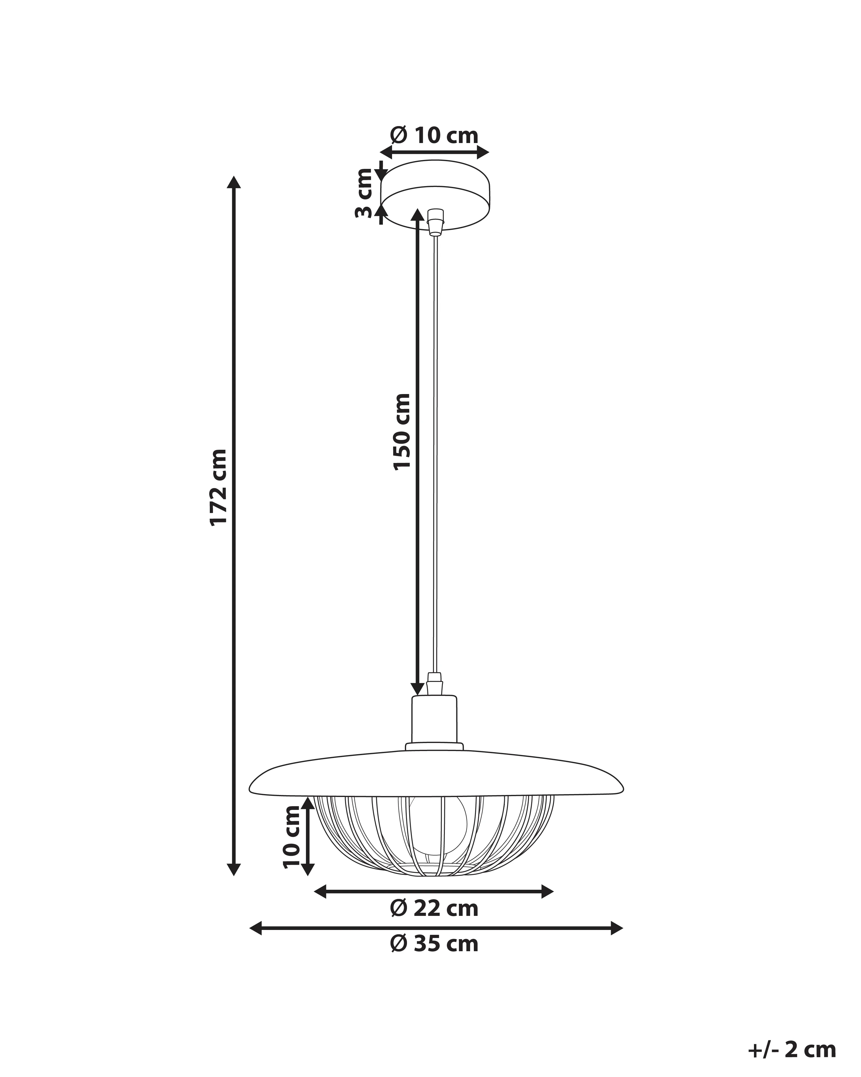 Hanglamp TORDILLO Metaal Goud