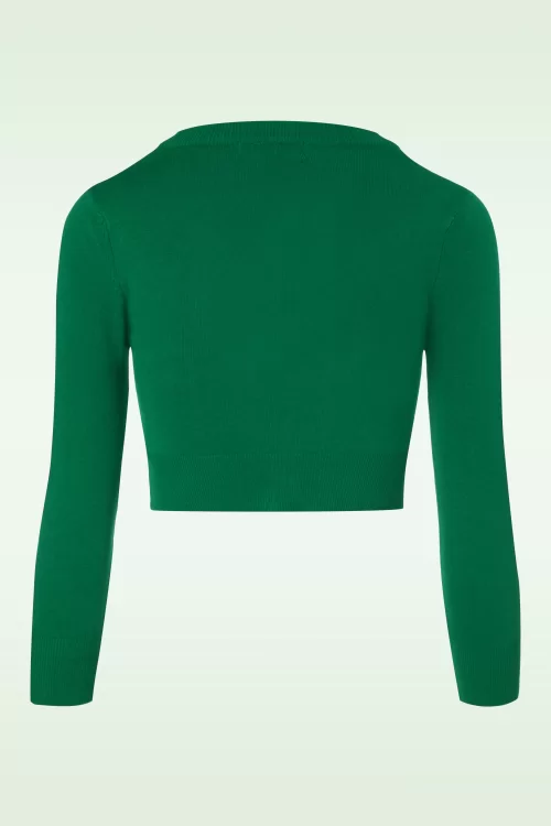 Mak Sweater Shela cropped vest in smaragdgroen