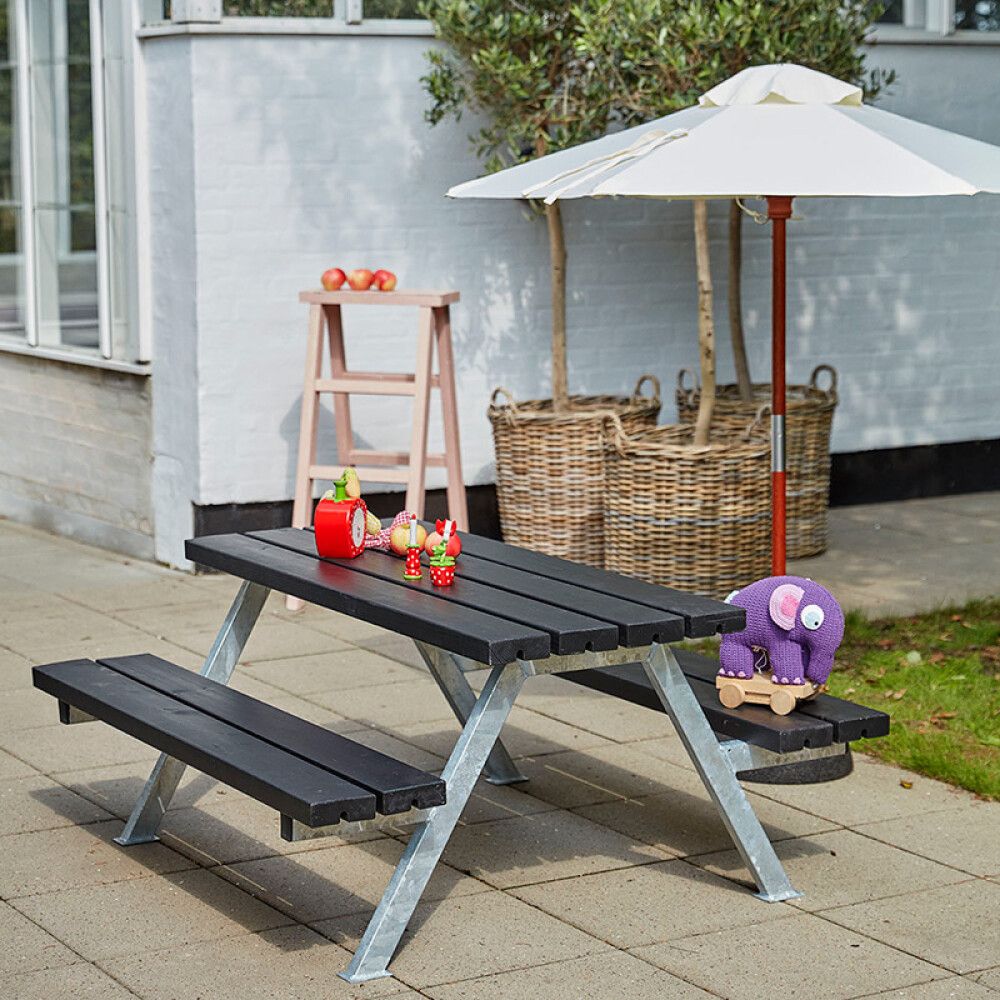 BENKESETT PLUS ALPHA JUNIOR SVART 177X118X57/32,5CM